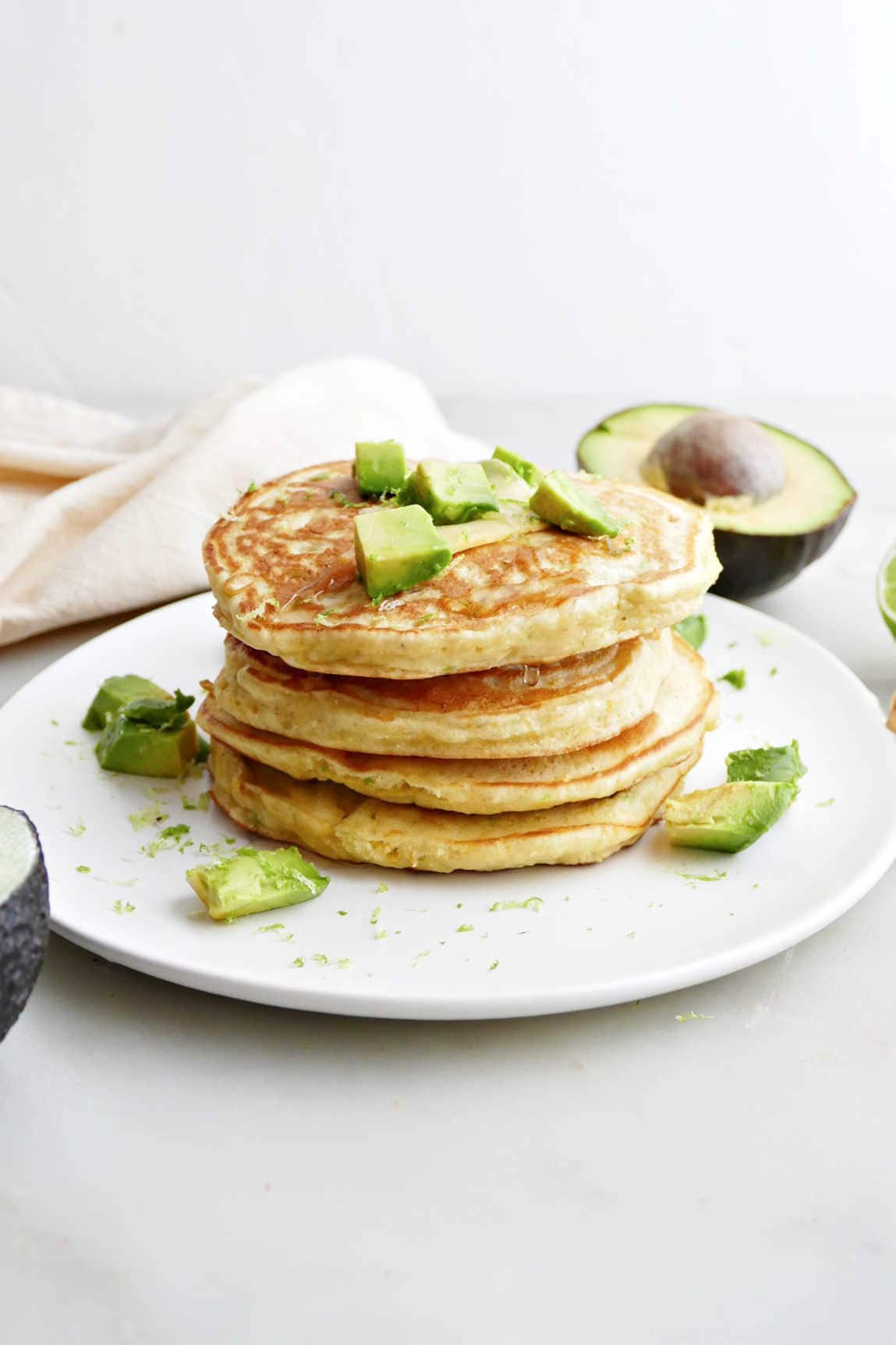 Avocado Pancakes with Cornmeal and Lime - It's a Veg World After All®