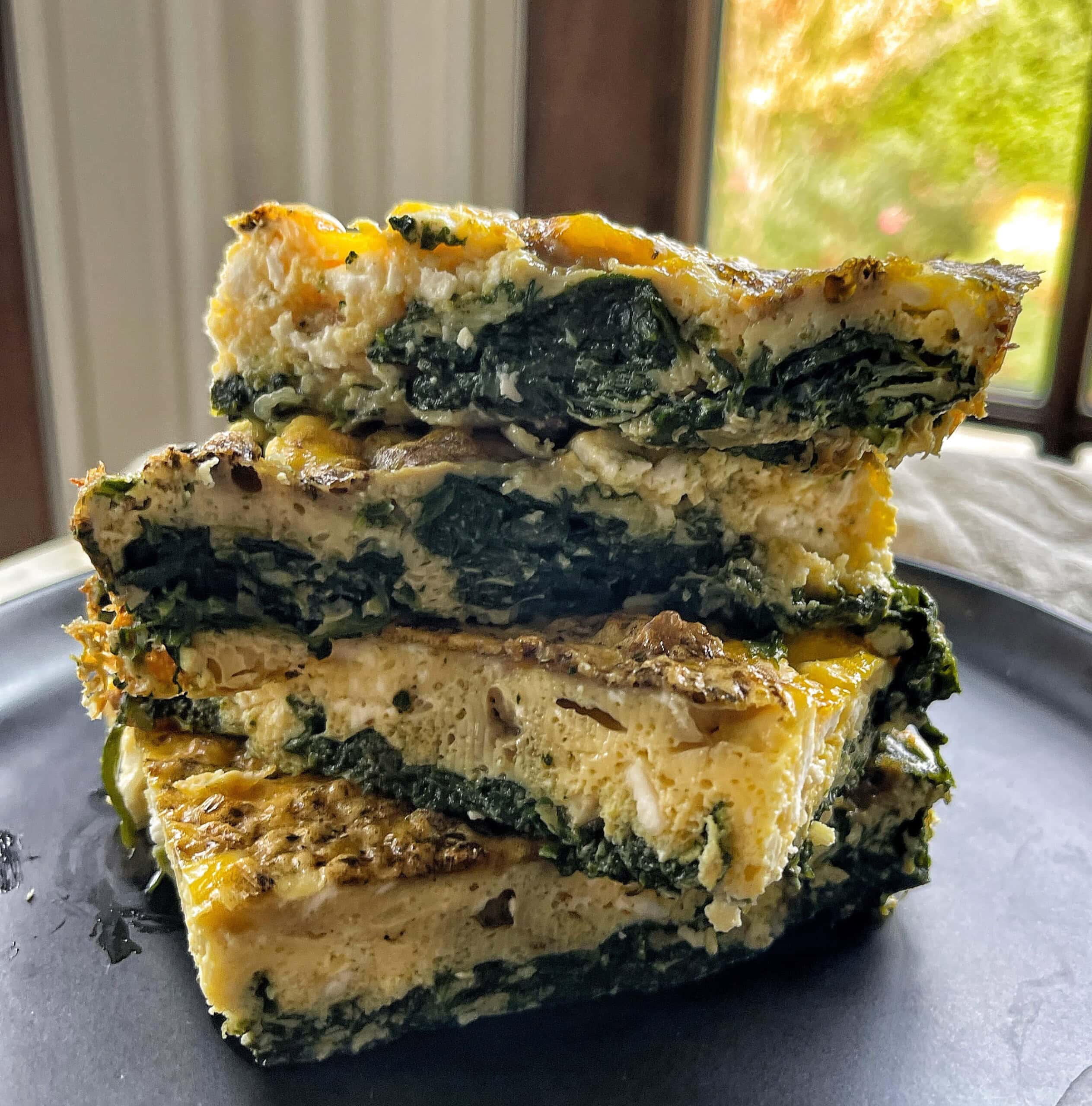 Easy Spinach Feta Baked Omelets (Zero Points!) - Sweet Savory and Steph
