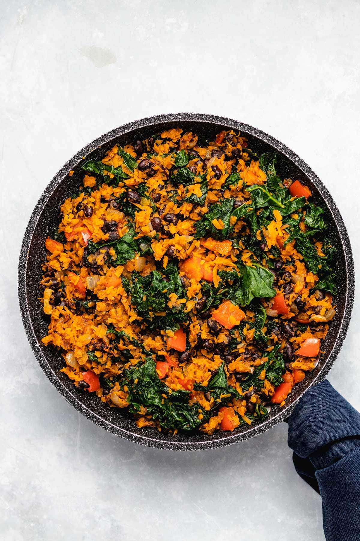 Southwest Sweet Potato, Kale and Black Bean Skillet - The Recipe Well