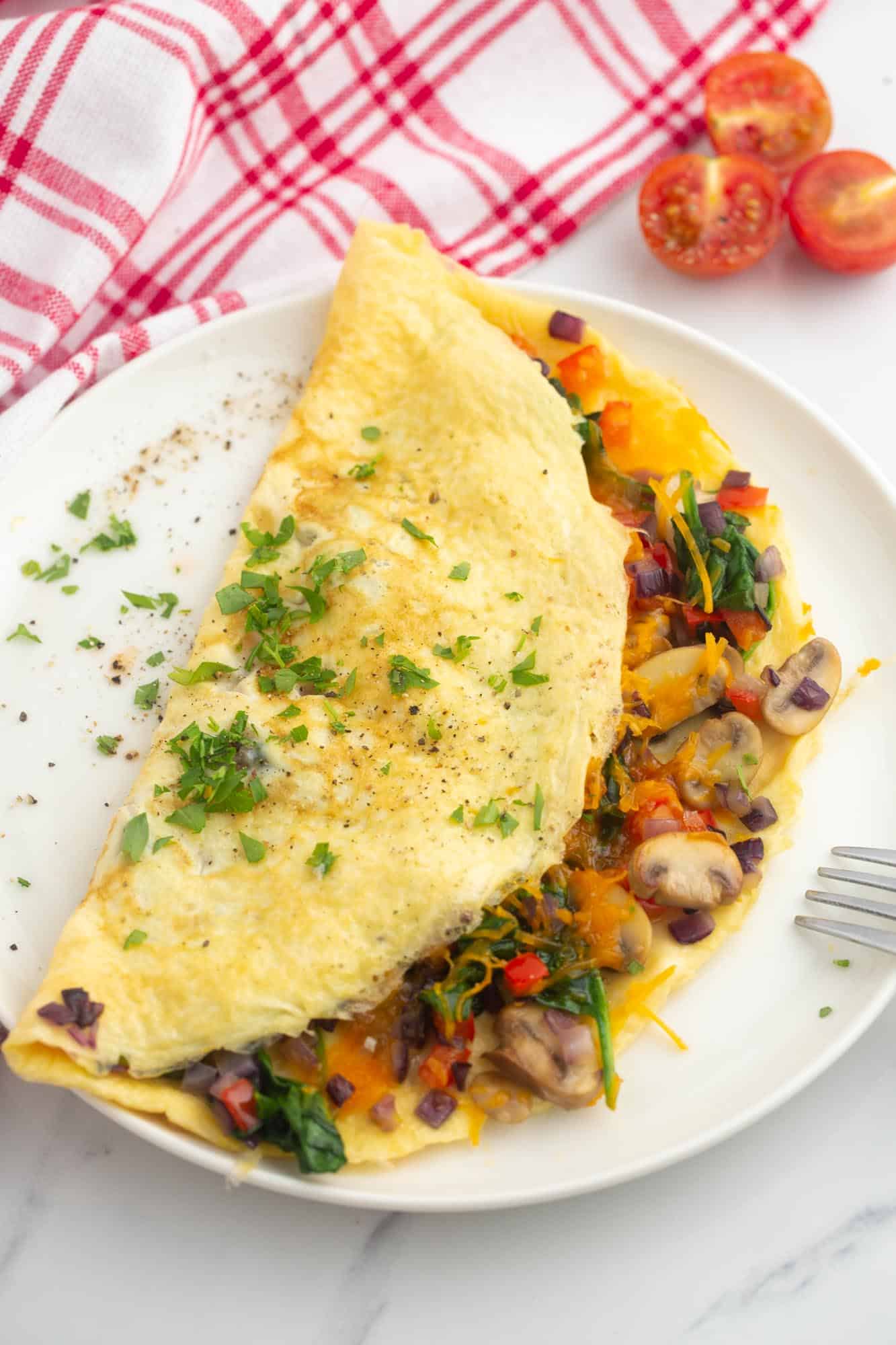 Easy Veggie Omelet - Little Sunny Kitchen