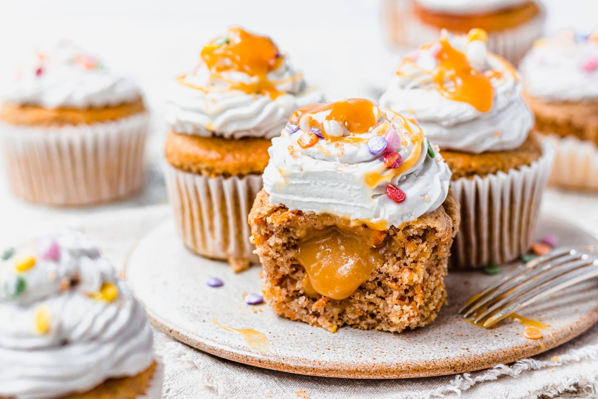 Easter Carrot Cake Butterscotch Cupcakes (Vegan GF)