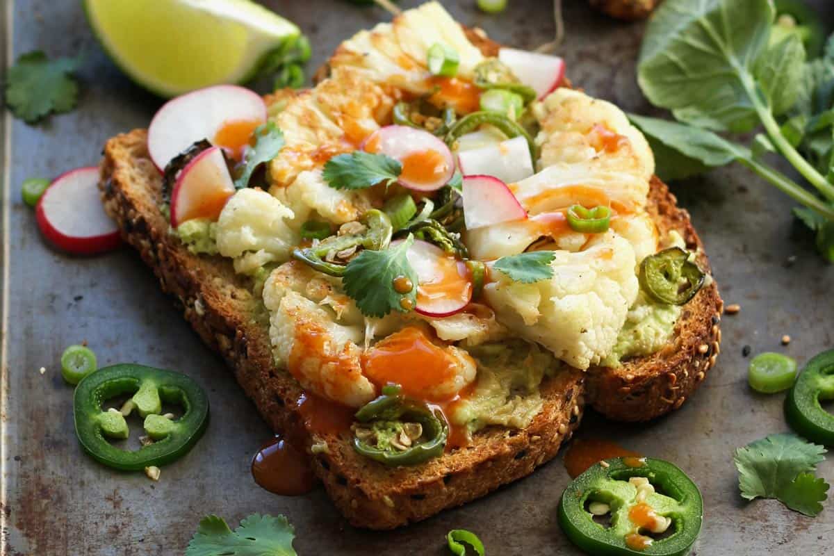 Loaded Avocado Toast With Roasted Cauliflower