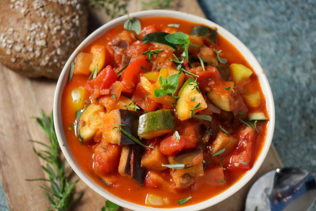 Ratatouille with fresh herbs