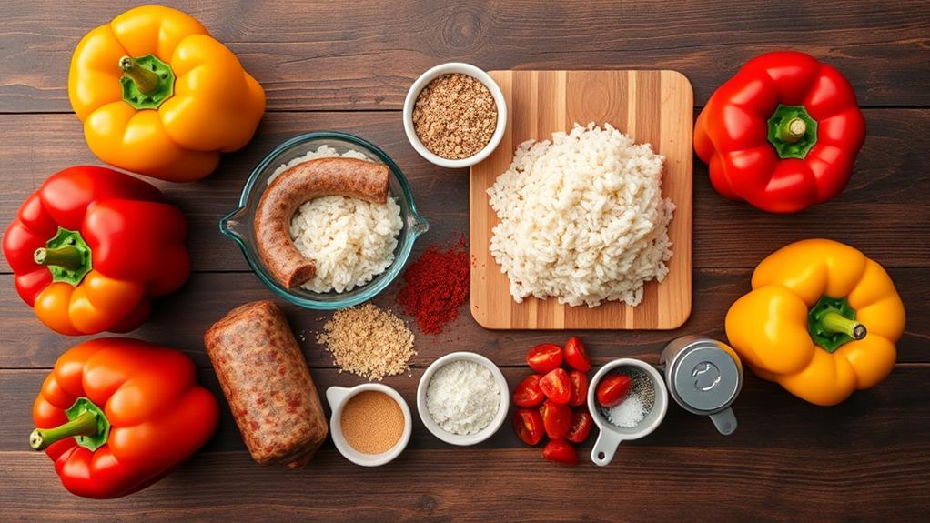 spicy sausage filled peppers recipe